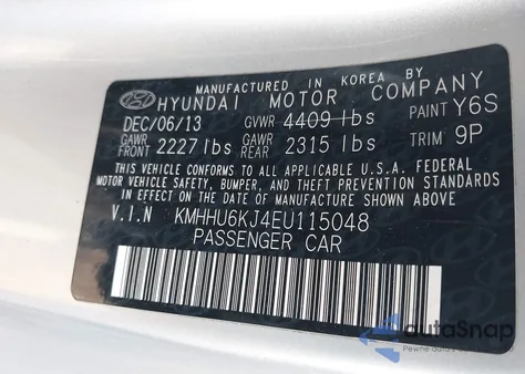 2014 Hyundai Genesis 3.8 Grand Touring z USA, uszkodzony, nr VIN KMHHU6KJ4EU115048